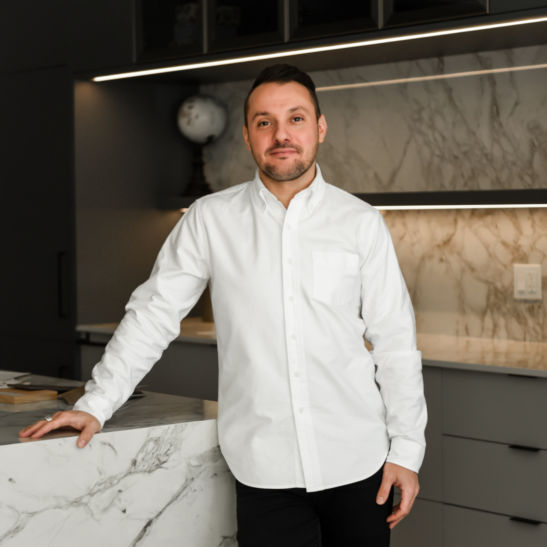 interior designer Stefanos Mavrikos of M Design in Victoria BC